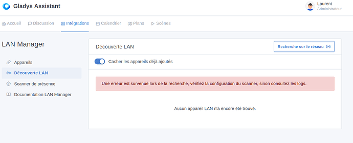 Erreur lan manager