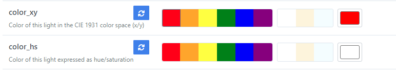Capture panel colors