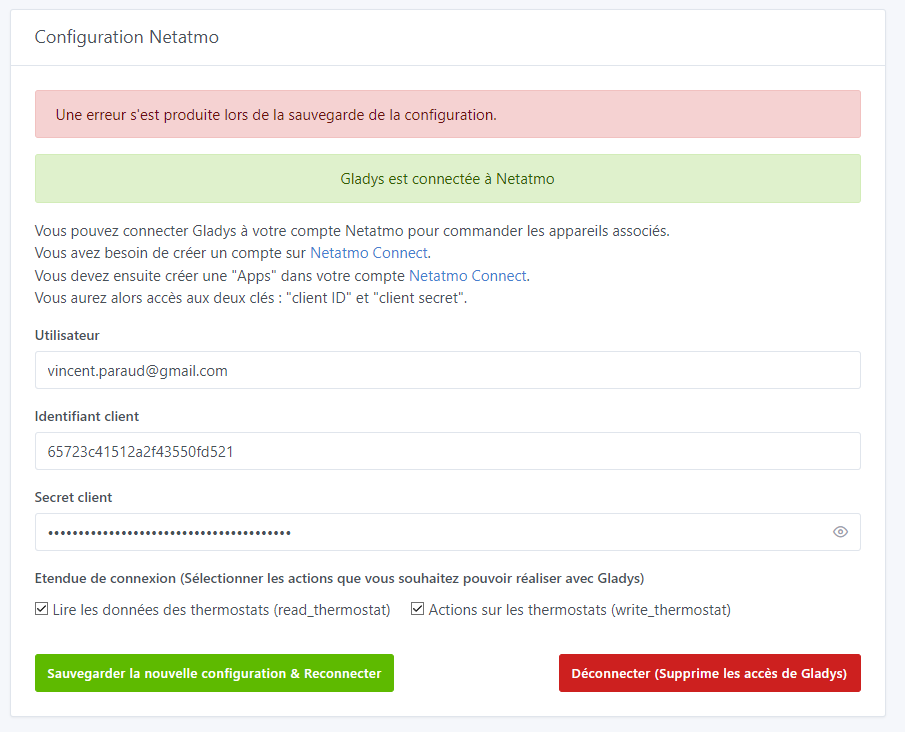 Capture config netatmo